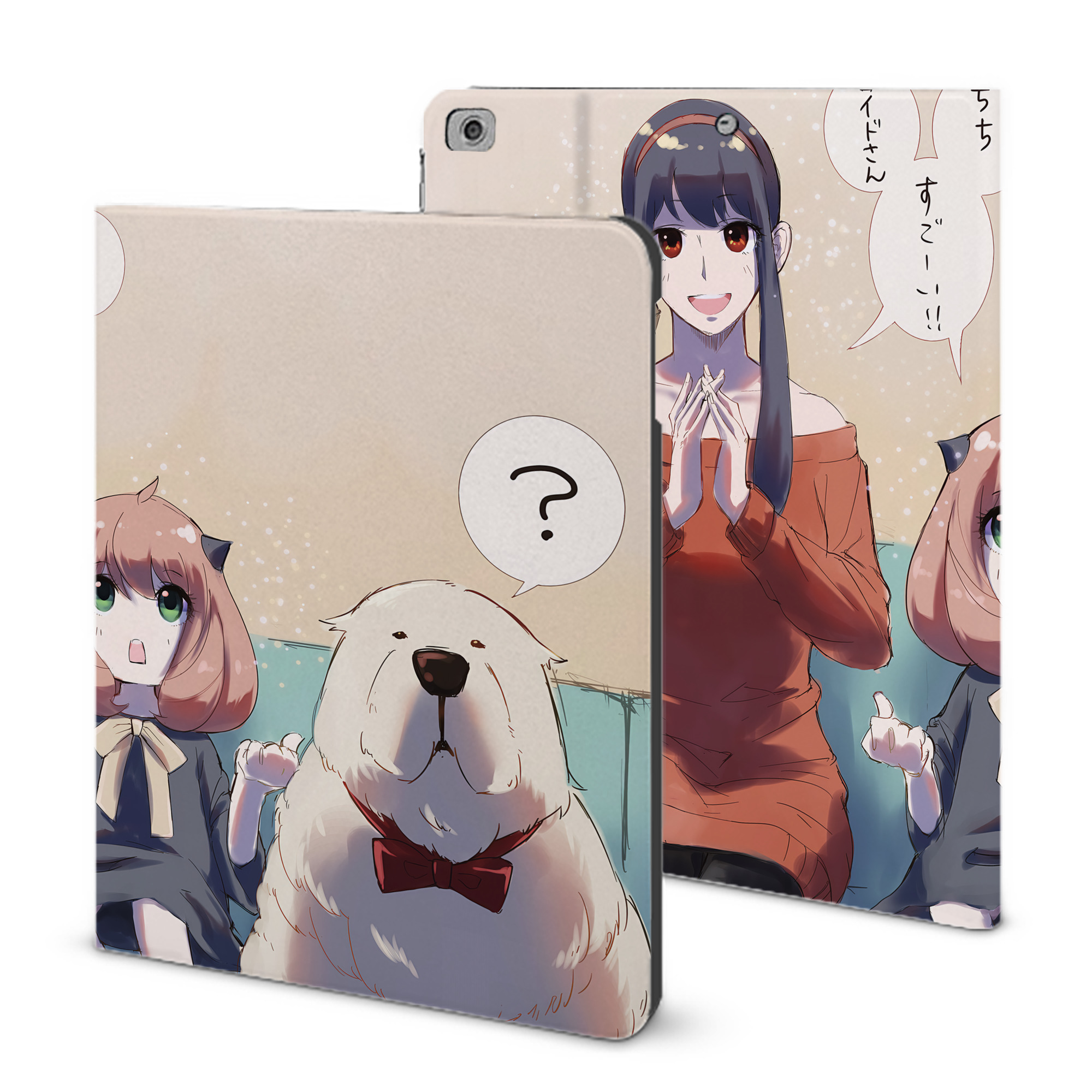 （画像用） SPY×FAMILY间谍家家酒 IPad ケース ブック型 PUレザー TPU 耐衝撃 軽量 薄型 ペン収納なし 全面保護 IPad 各モデル対応